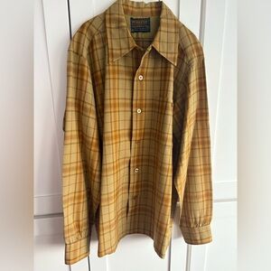 Pendleton Brown and Cream Wool Fabric Size M